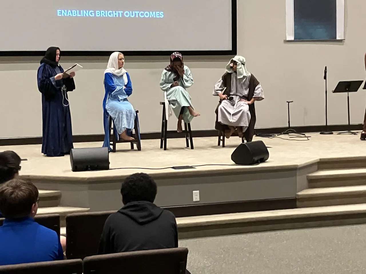 Students gathered in the auditorium