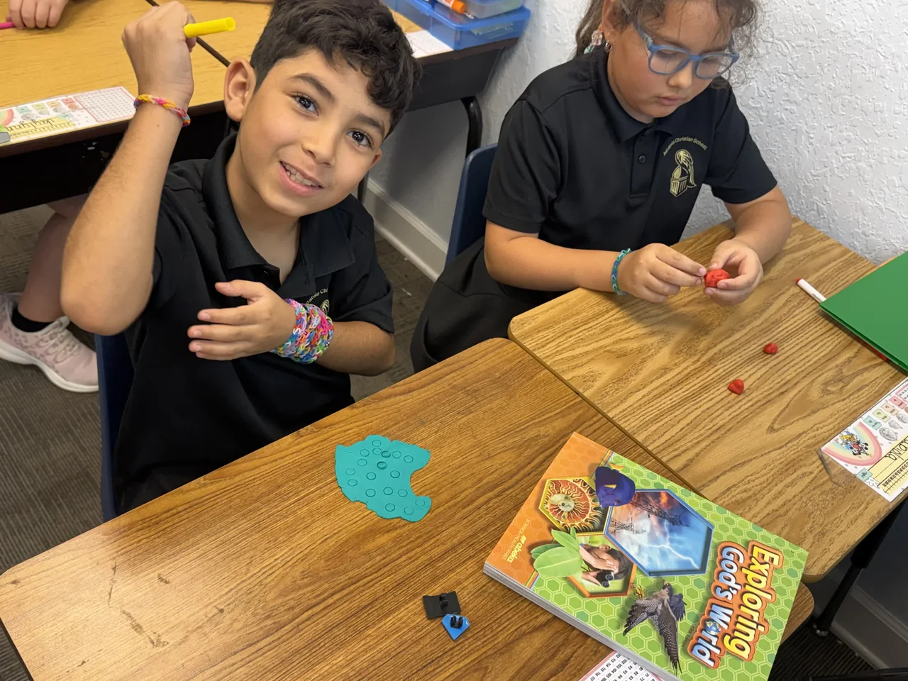 Students at a classroom table