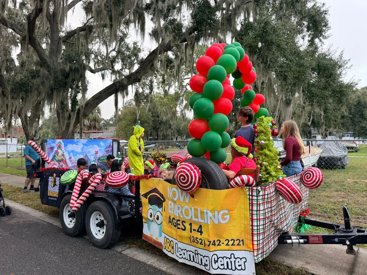 School float in a community parade